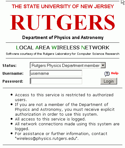 wireless login